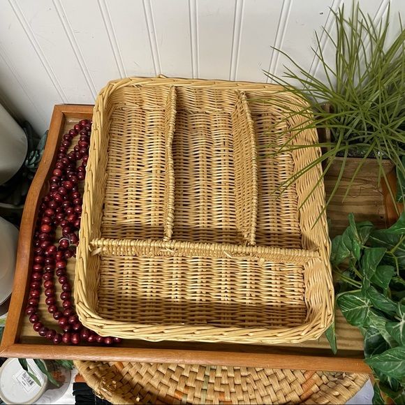 Wicker Drawer Organizer Storage Basket